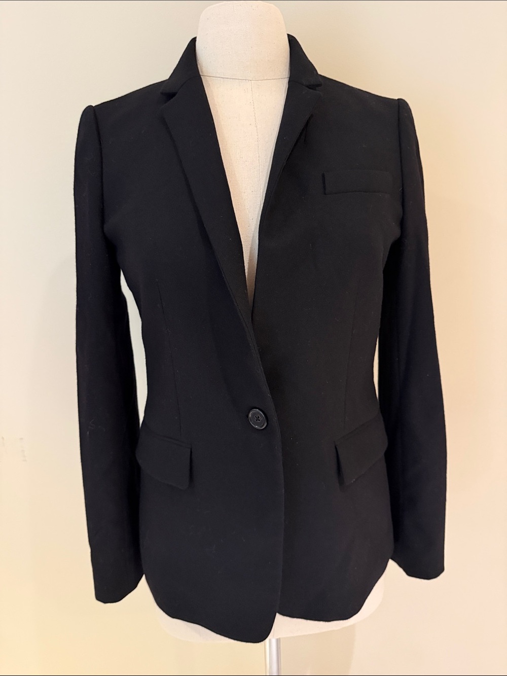 J Crew Regent Wool Black Blazer size 6